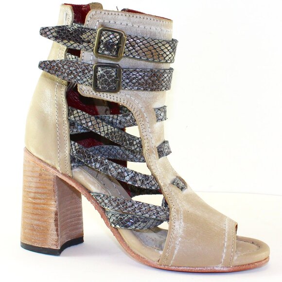 Freebird Strappy Peep Toe Tiara Booties Womens (US 9/EU 40) - Picture 2 of 11